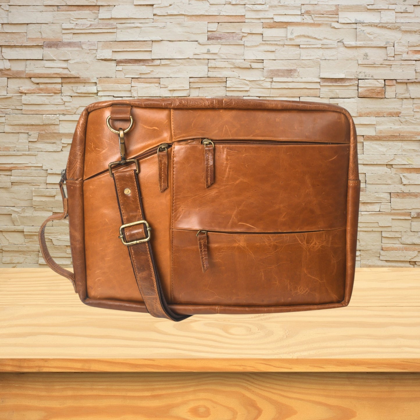 ARDAN Genuine Leather Laptop/Office Bag for Men | Fits Upto 14 inches Laptop/MacBook LV04C