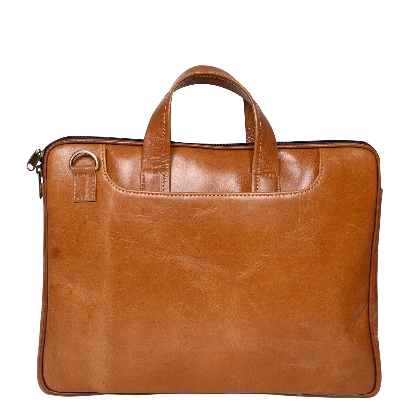 ARDAN Genuine Leather 15Inch Laptop Sleeve Bag Sleek Design Office Bag AL13A Brown Color