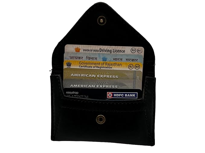 ARDAN Genuine Leather Card Holder for Men/ATM Card Wallet in Black