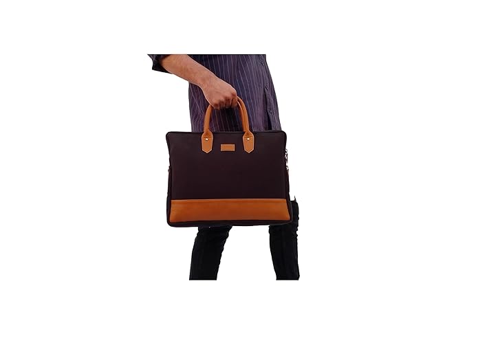 ARDAN Canvas Laptop/Office Bag for Men | Fits Upto 15.6 inch Laptop Canvas Messenger Bag | Canvas Bag with Shoulder Strap | Briefcase for Men SKU26