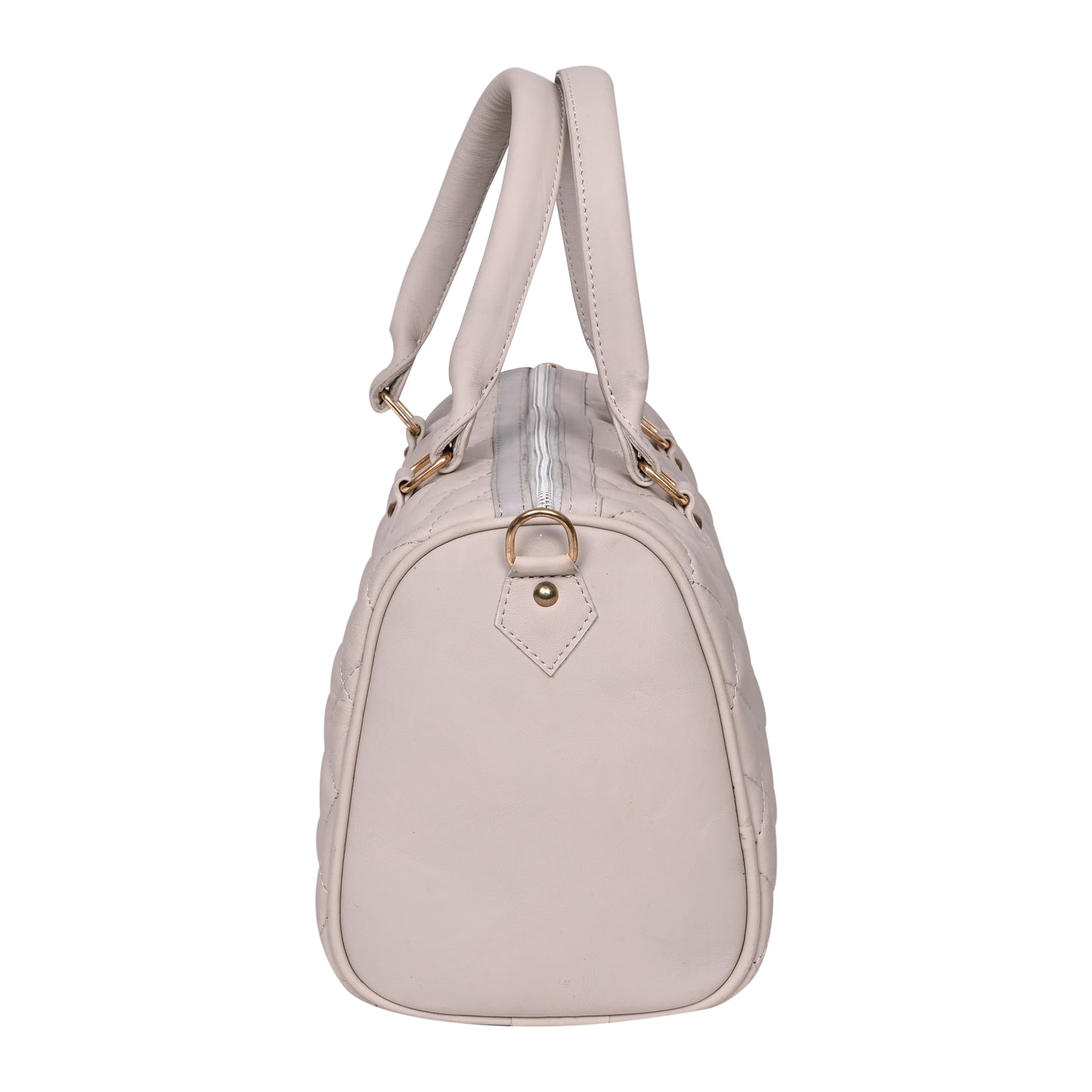 ARDAN Luxury Genuine Leather Large Quilted Handbag/Sling Bag for Girls/Women/Ladies Ivory Color AL30D