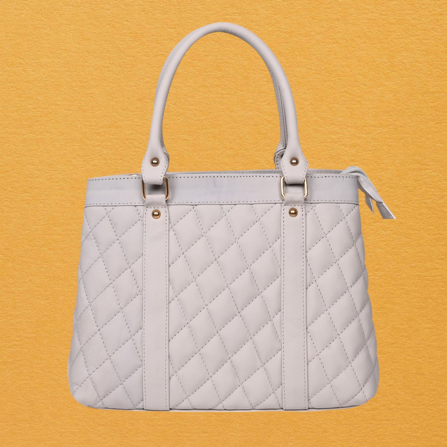 ARDAN Luxury Genuine Leather Large Quilted Handbag/Sling Bag for Girls/Women/Ladies ivory Color AL31C