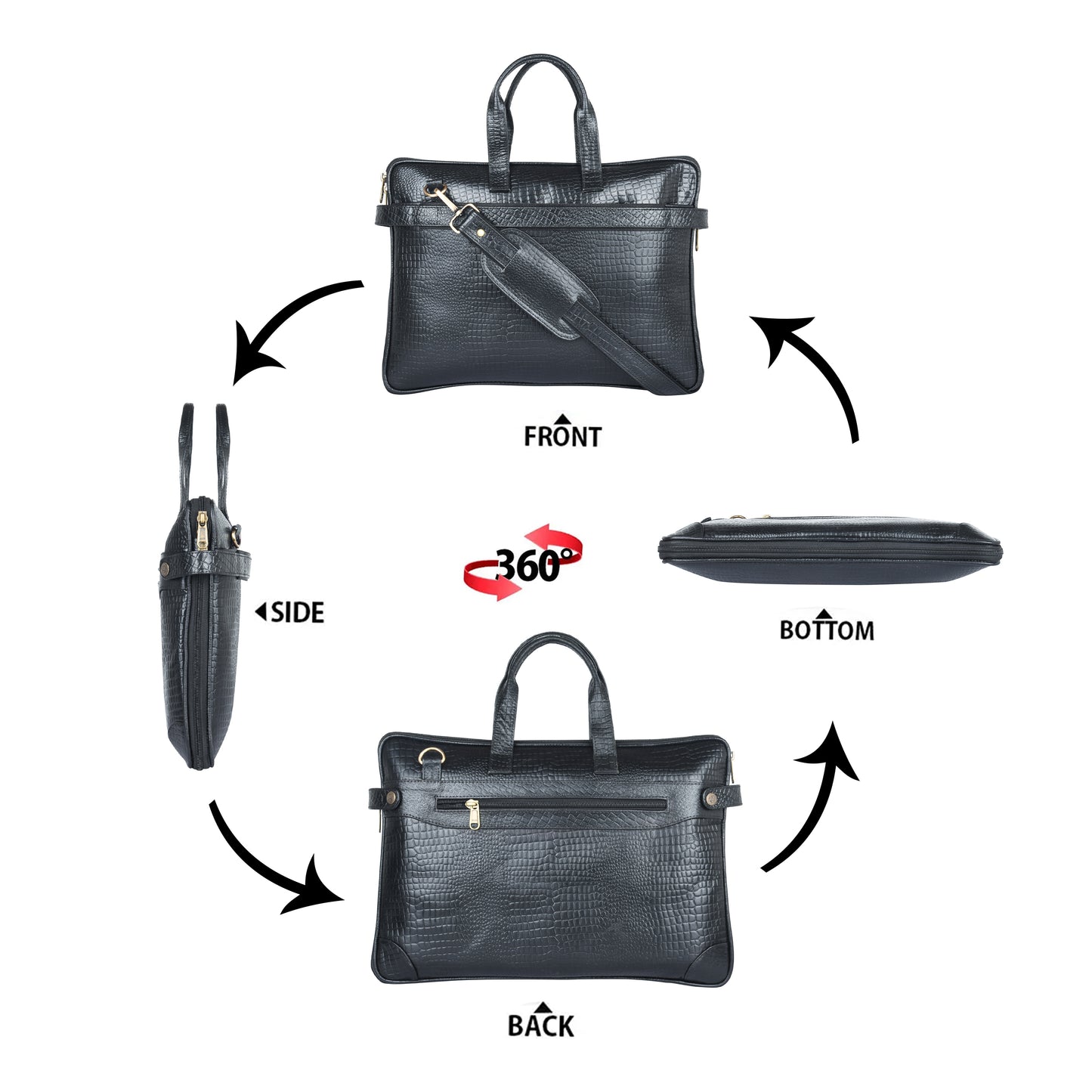 Genuine Leather Laptop/Office Bag for Men | Fits Upto 15.6 inch Laptop/MacBook | Leather Messenger/Sling Bag