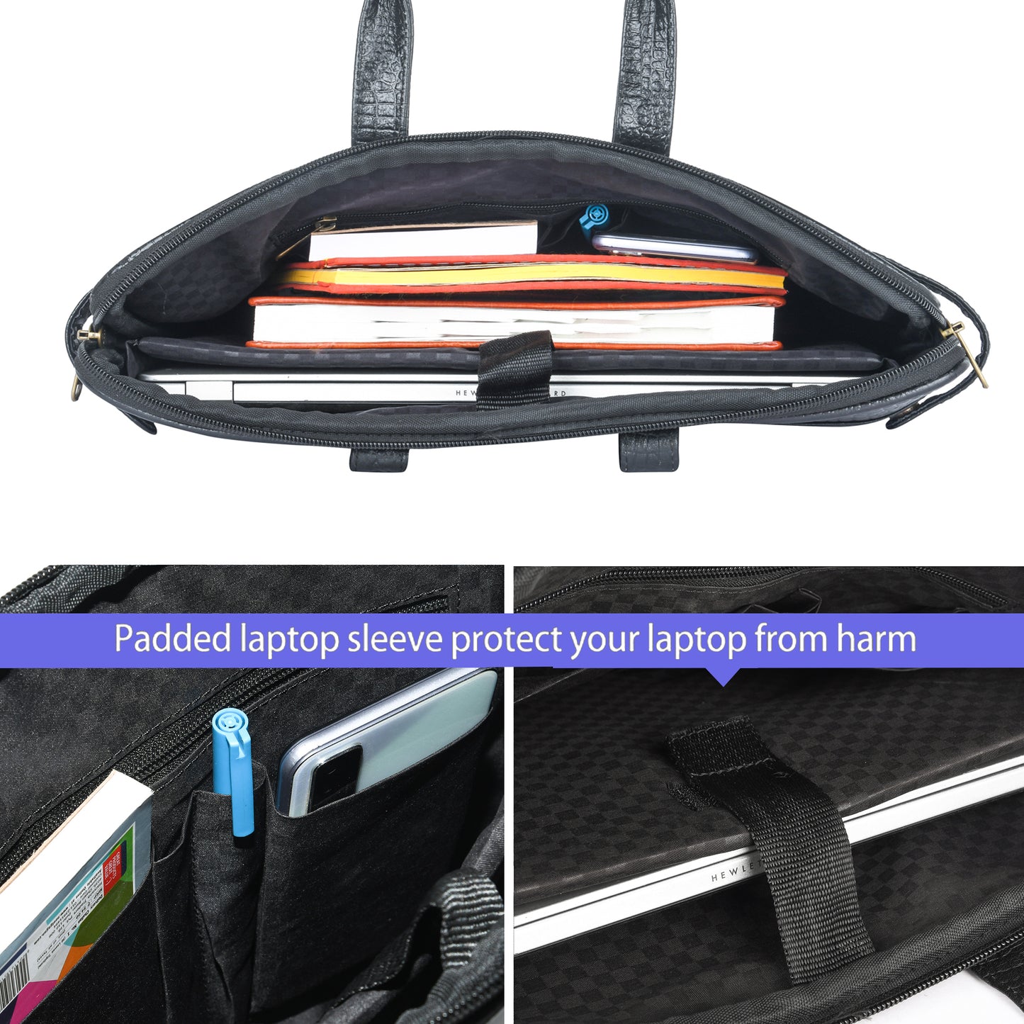 Genuine Leather Laptop/Office Bag for Men | Fits Upto 15.6 inch Laptop/MacBook | Leather Messenger/Sling Bag