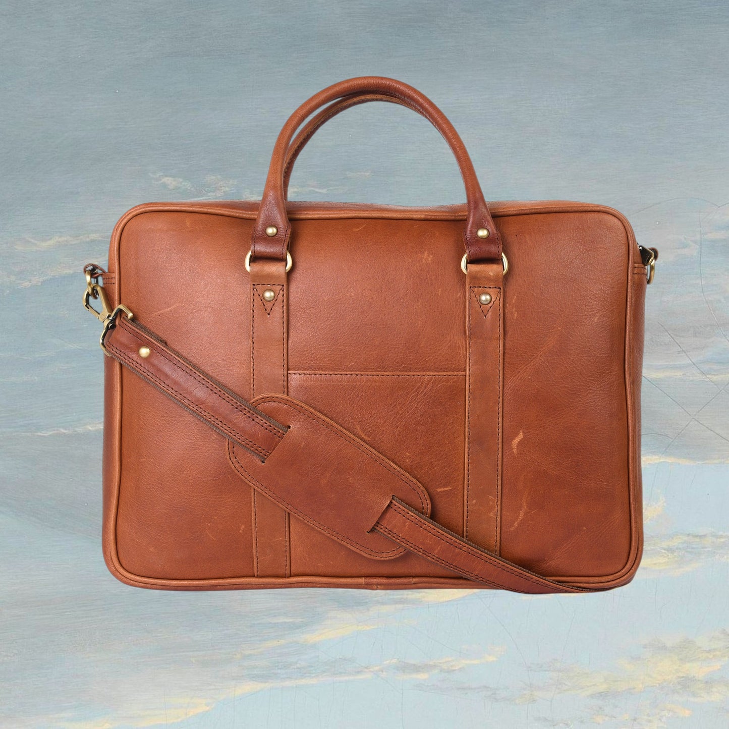 ARDAN Genuine Leather Laptop/Office Bag for Men | Fits Upto 15.6 inch Laptop/MacBook LV03A