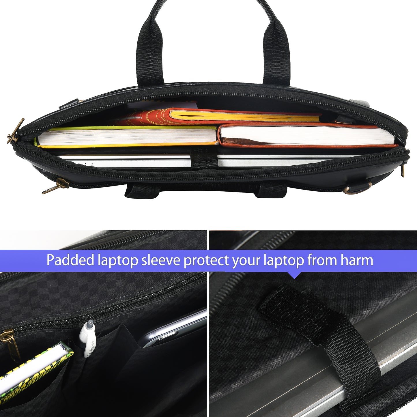 ARDAN Genuine Leather Laptop/Office Bag for Men | Fits Upto 15.6 inch Laptop/MacBook LV02D