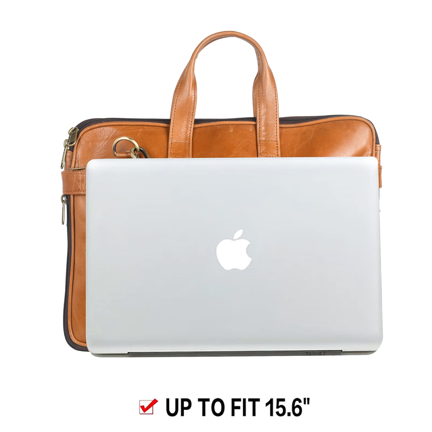 Genuine Leather Laptop/Office Bag for Men | Fits Upto 15.6 inch Laptop/MacBook | Leather Messenger/Sling Bag LV01F