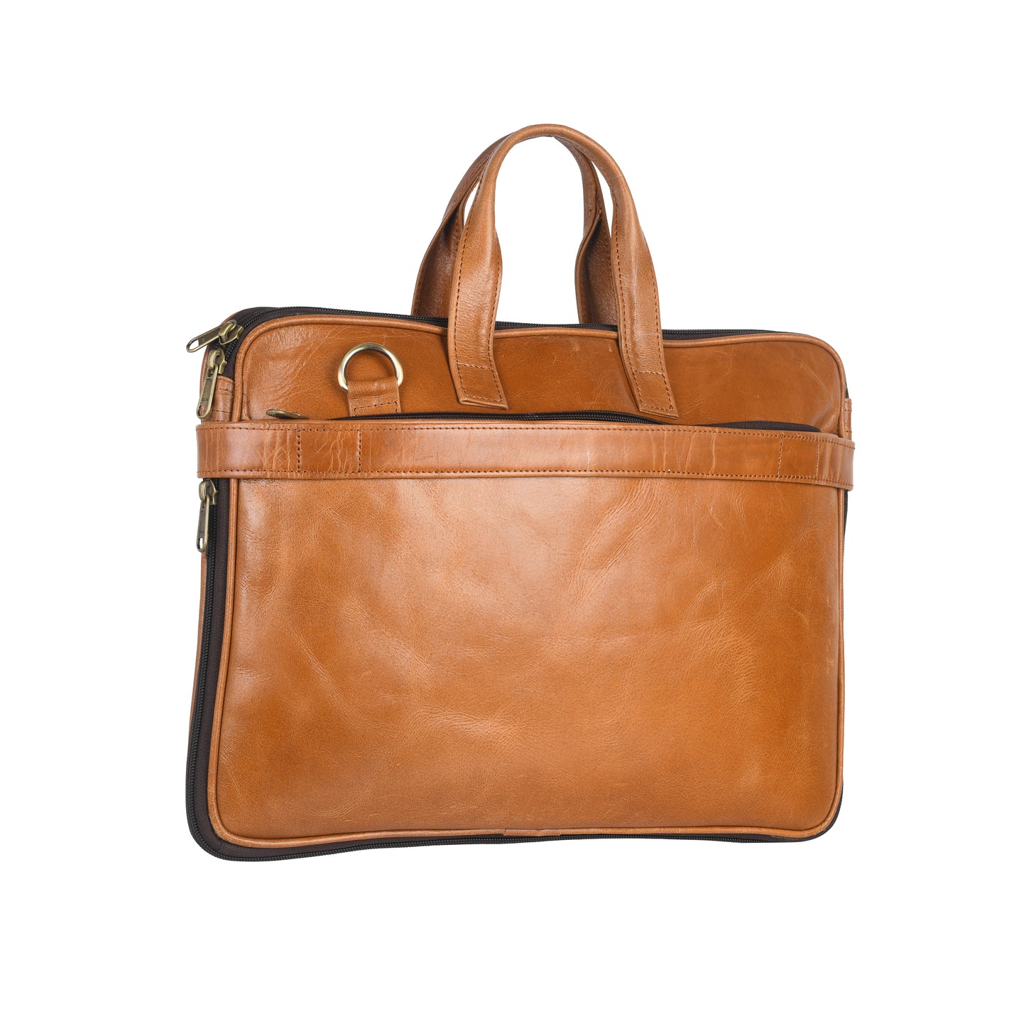 Genuine Leather Laptop/Office Bag for Men | Fits Upto 15.6 inch Laptop/MacBook | Leather Messenger/Sling Bag LV01F