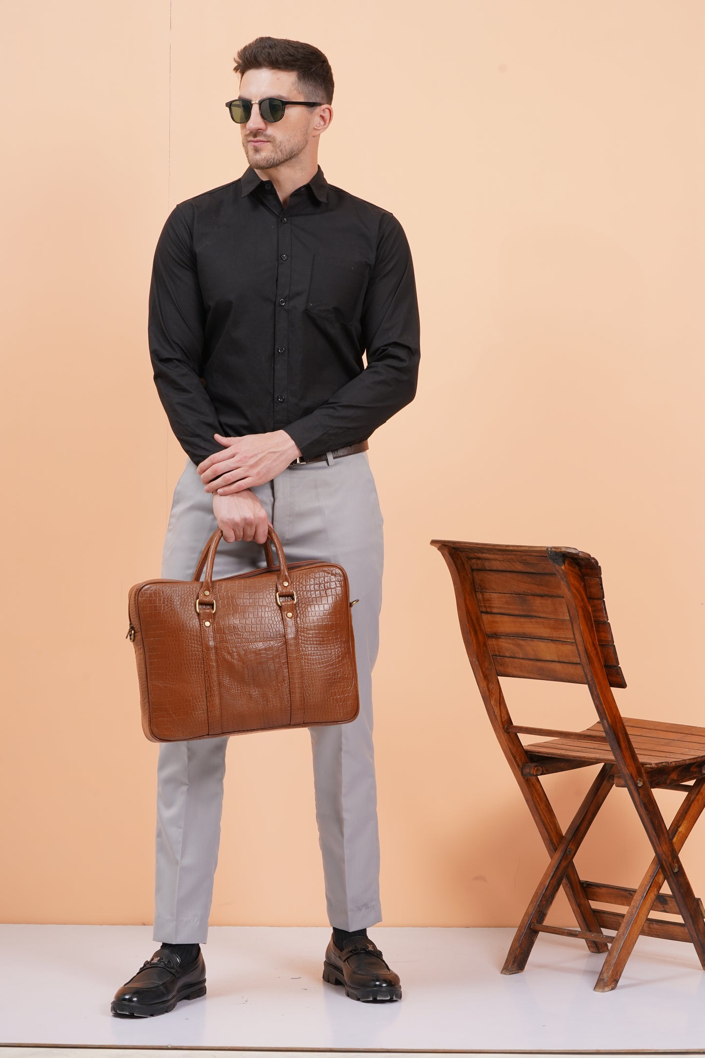 Canvas Laptop/Office Bag for Men | Fits Upto 15.6 inch Laptop Canvas Messenger Bag | Canvas Bag with Shoulder Strap | Briefcase for Men SKU58