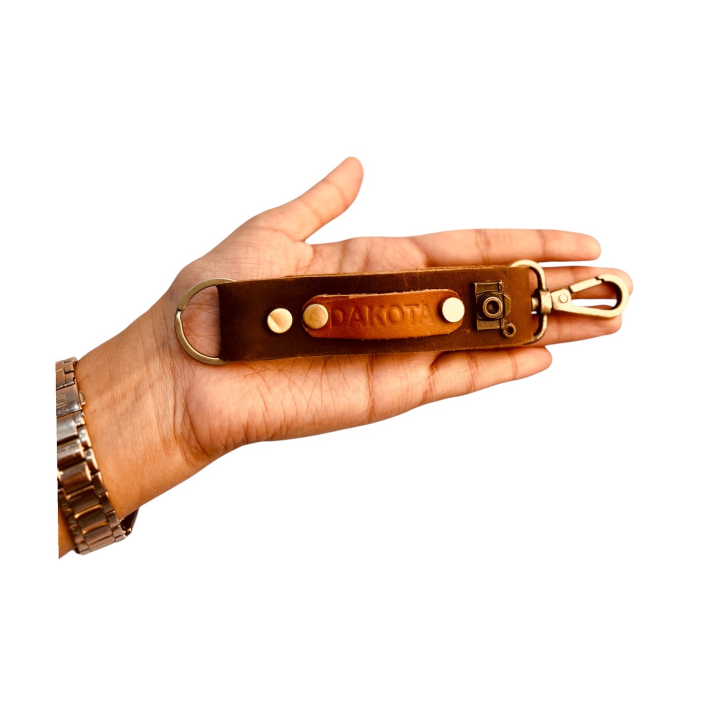 Ardan Customized Leather Keychain along with Name/Charm For Gifting Purpose KYC01