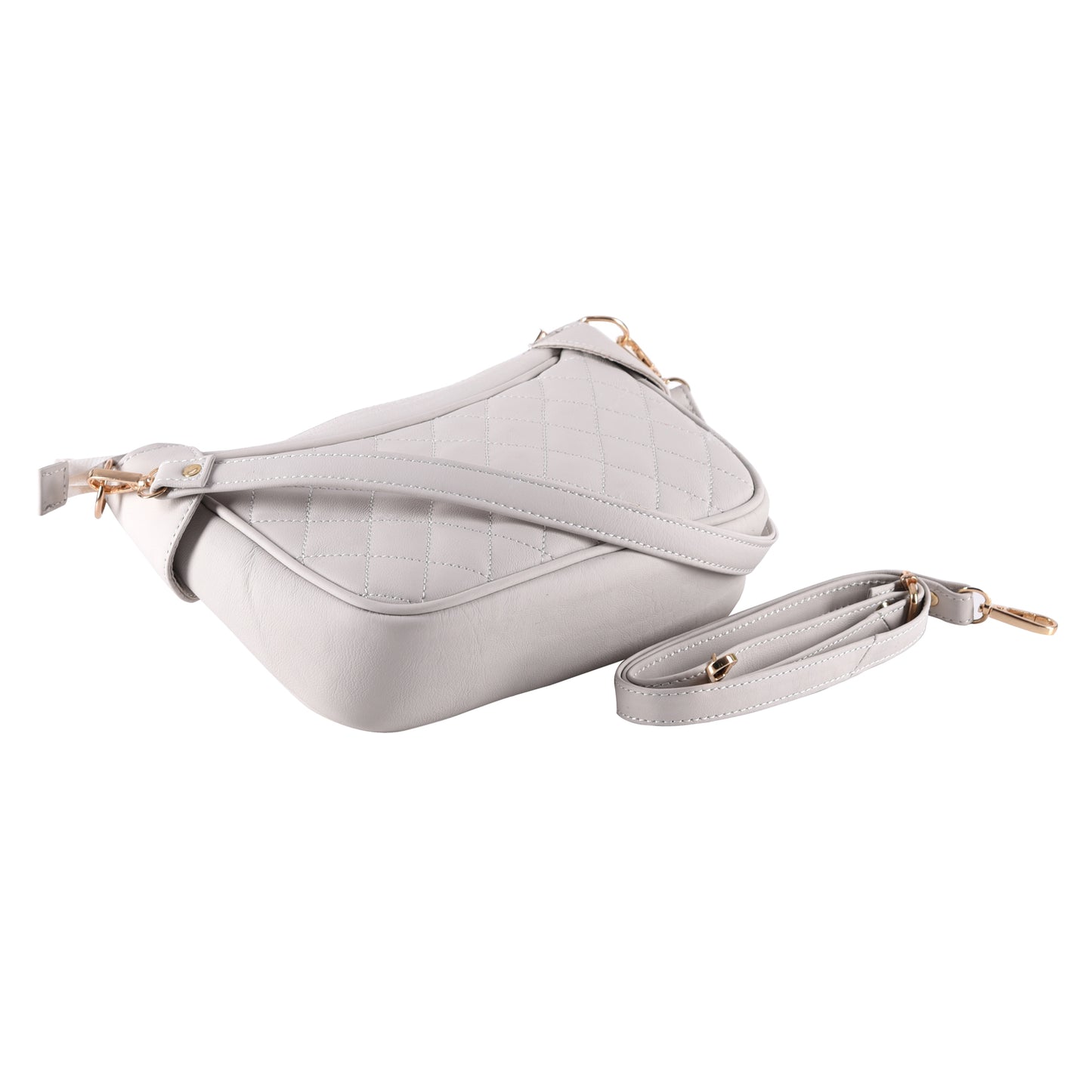 Ardan Genuine Leather Quilted Moon Sling Bag for Girls AL32B-1