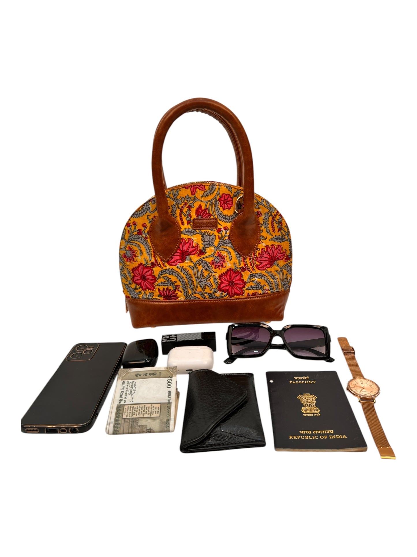 ARDAN Bohemian Yellow Handbag along with Sling for Girls & Womens AL203B