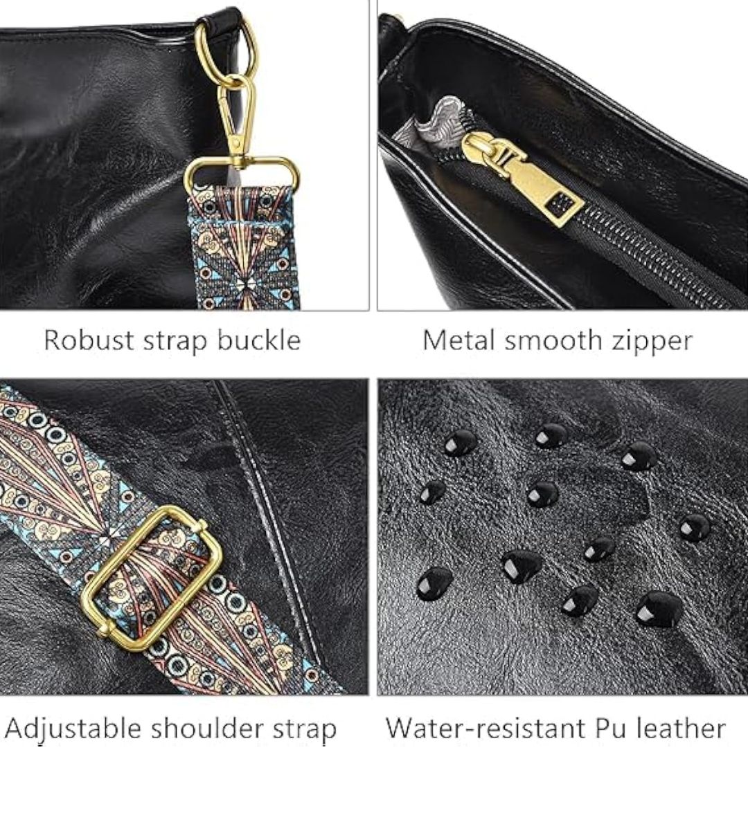 ARDAN Handbag along with Sling for Girls & Womens IN BLACK SKU04