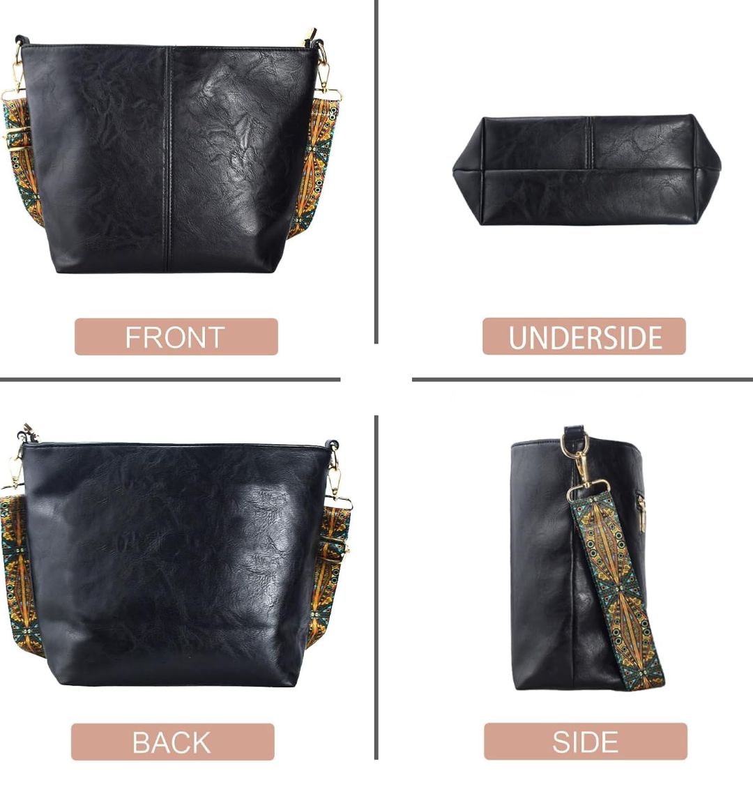 ARDAN Handbag along with Sling for Girls & Womens IN BLACK