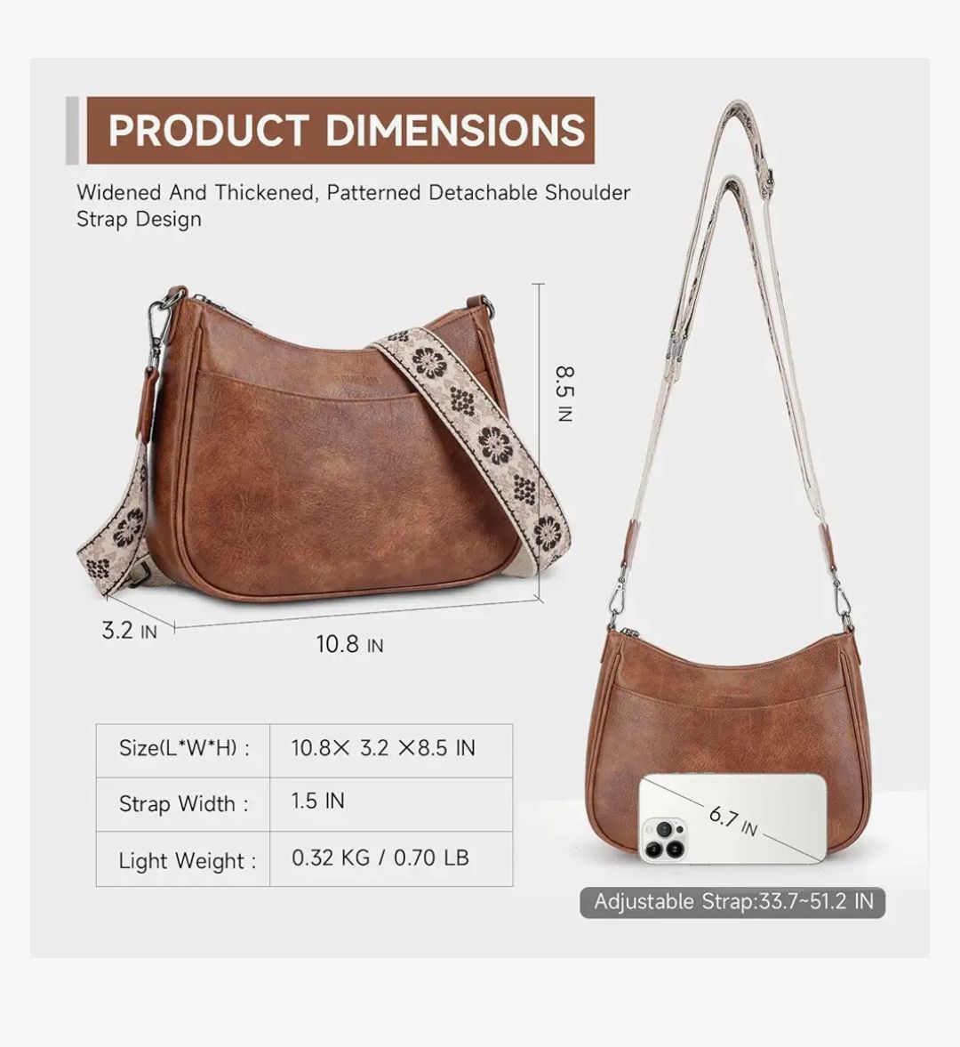 ARDAN Brown Vegan Leather Sling bag for Girls & Womens SKU01