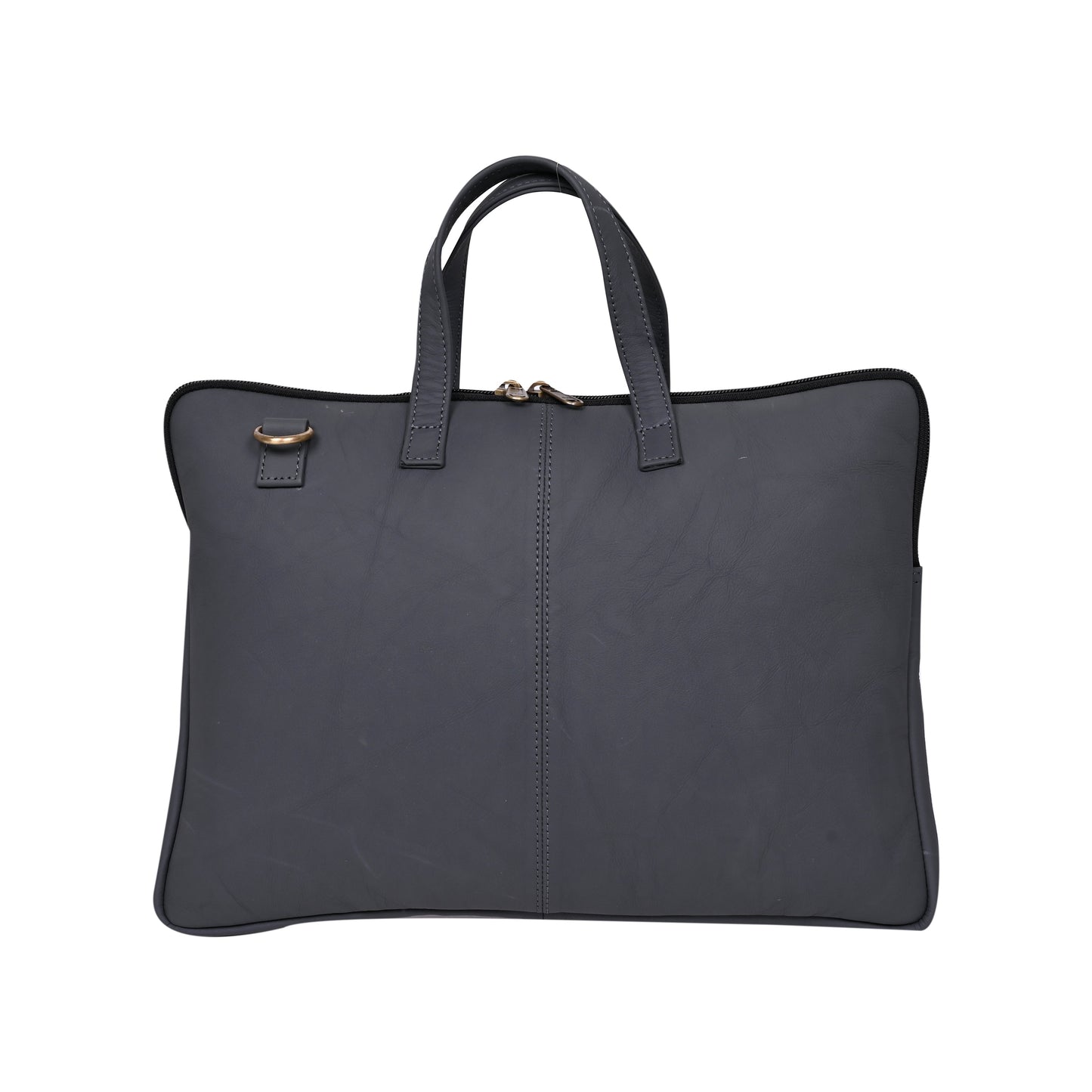 Genuine Leather 15Inch Laptop Sleeve Bag Sleek Design Office Bag – Grey – Leather Laptop Bag – additional product photo | Leather Villa