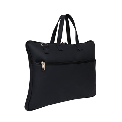 Genuine Leather 15Inch Laptop Sleeve Bag Sleek Design Office Bag – Black – Leather Laptop Bag – additional product photo | Leather Villa