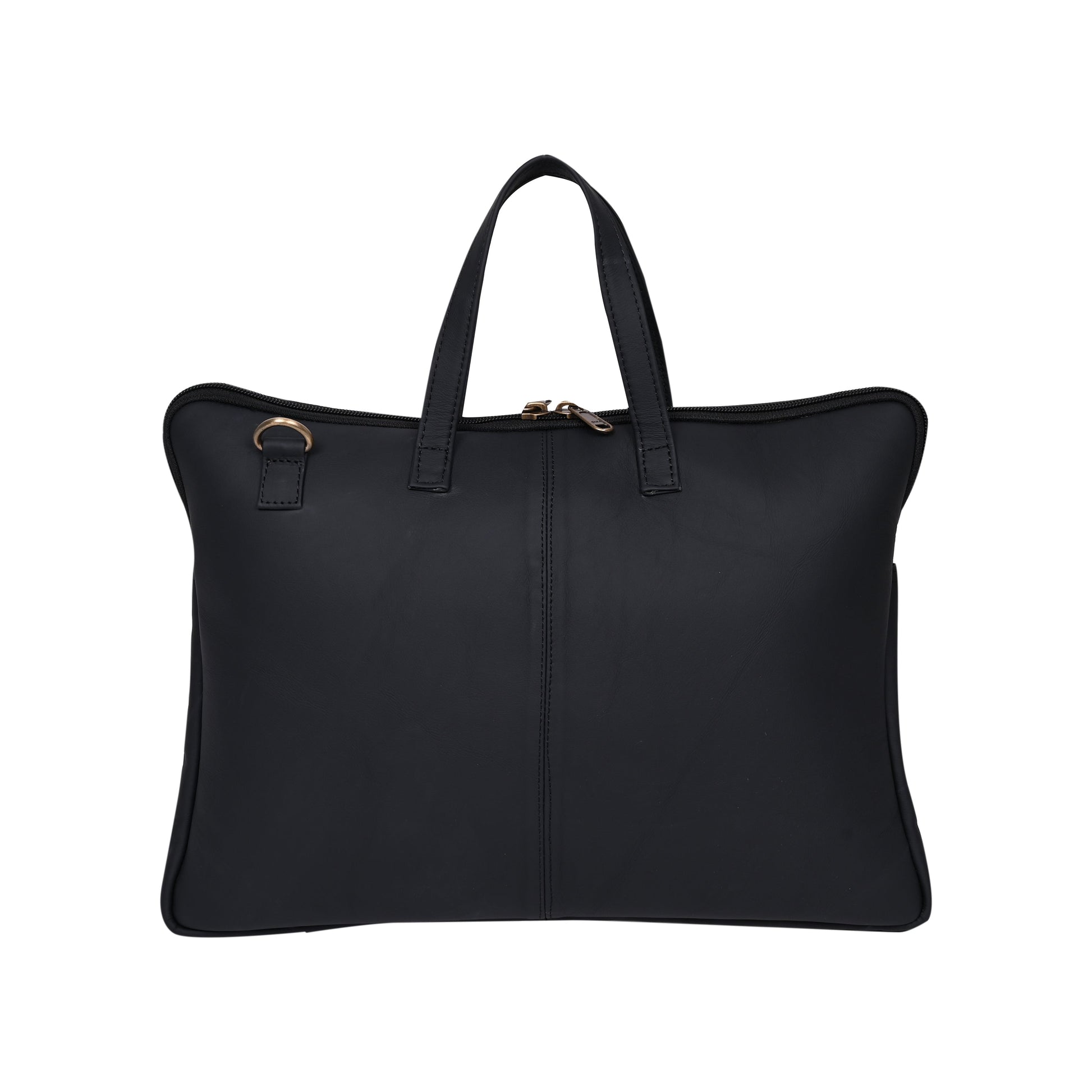 Genuine Leather 15Inch Laptop Sleeve Bag Sleek Design Office Bag – Black – Leather Laptop Bag – additional product photo | Leather Villa