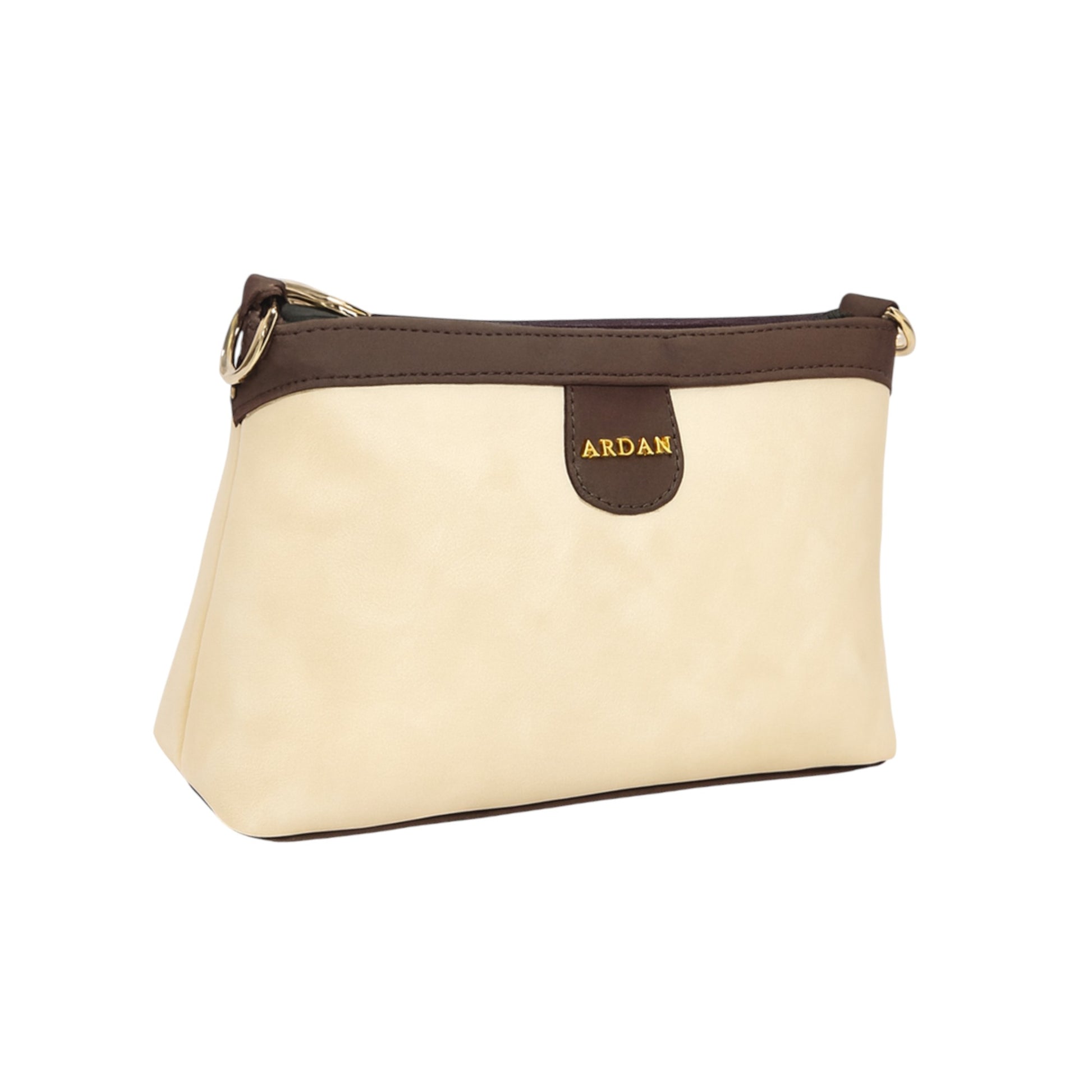 Ardan Tan Sling Bag Crossbody Double Color Bag for Girls & Women – Women's HandBag/Sling Bag – additional product photo | Leather Villa