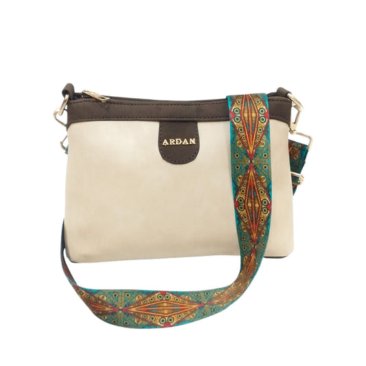 Ardan Tan Sling Bag Crossbody Double Color Bag for Girls & Women SKU151