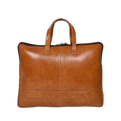 Genuine Leather 15Inch Laptop Sleeve Sleek Design Bag – Brown – Leather Laptop Bag – additional product photo | Leather Villa