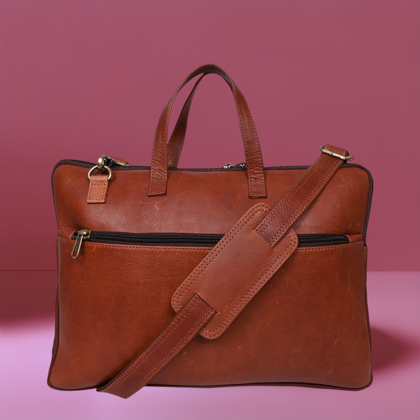 ARDAN Genuine Leather 15Inch Laptop Sleeve Bag Sleek Design Office