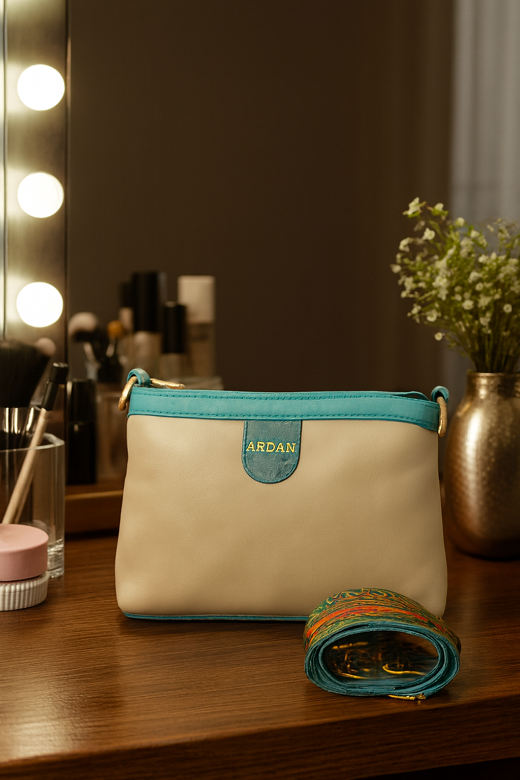 Ardan Jade Green Sling Bag Crossbody Double Color Bag for Girls & Women – additional product photo | Leather Villa