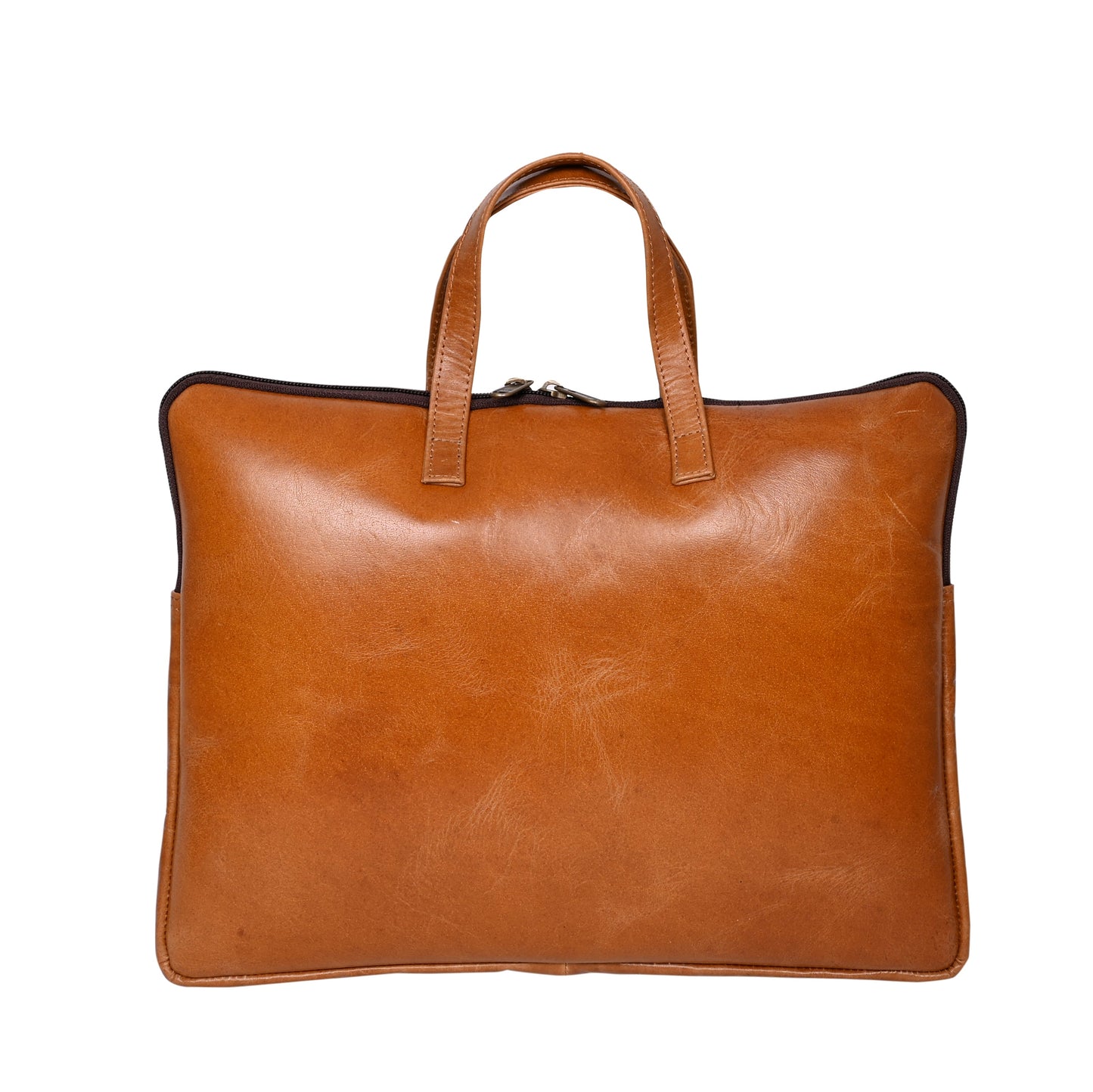 Genuine Leather 15Inch Laptop Sleeve Sleek Design Bag – Brown – Leather Laptop Bag – additional product photo | Leather Villa
