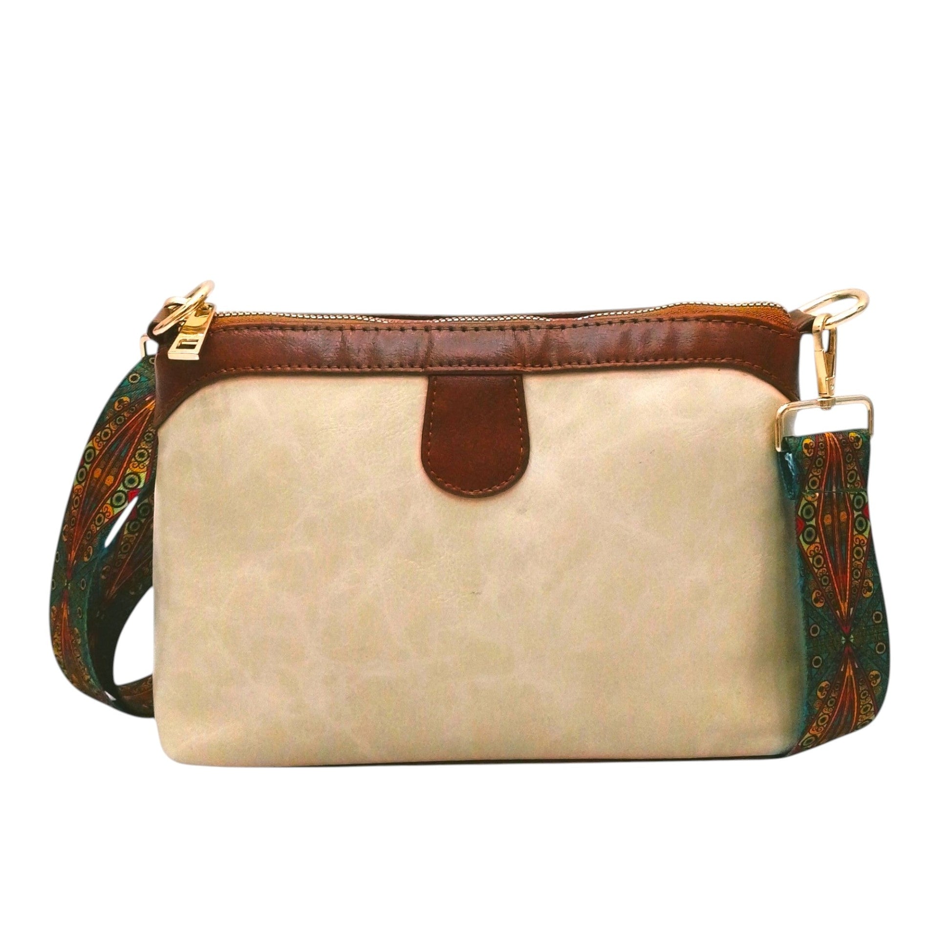 Ardan Beige Sling Bag Crossbody Double Color Bag for Girls & Women – Women's HandBag/Sling Bag | Leather Villa