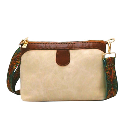 Ardan Beige Sling Bag Crossbody Double Color Bag for Girls & Women – Women's HandBag/Sling Bag | Leather Villa