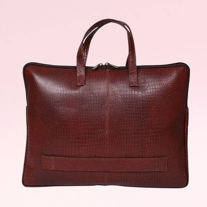 Genuine Leather 15Inch Laptop Sleeve Sleek Design Bag – Maroon – Leather Laptop Bag | Leather Villa
