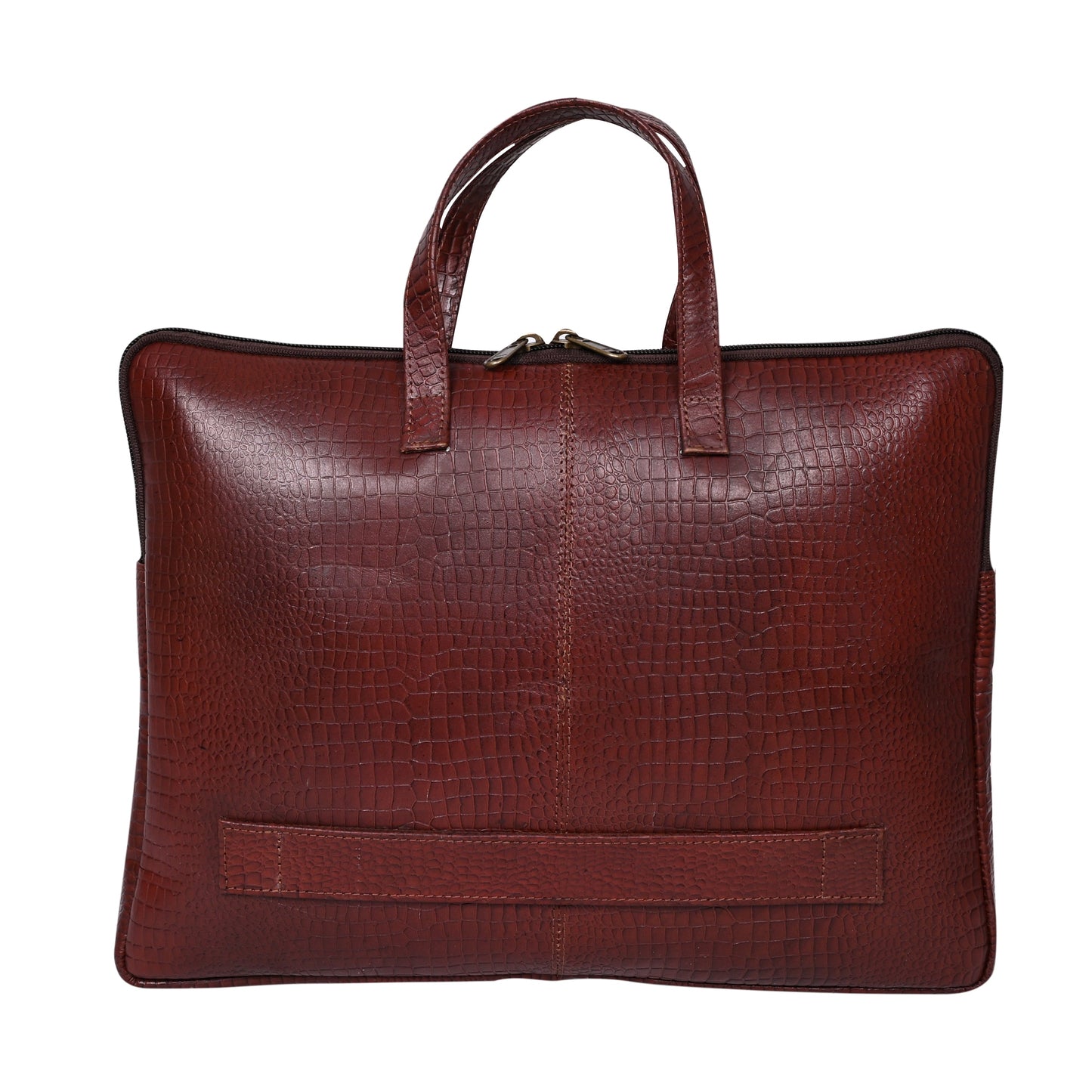 Genuine Leather 15Inch Laptop Sleeve Sleek Design Bag – Maroon – Leather Laptop Bag – additional product photo | Leather Villa