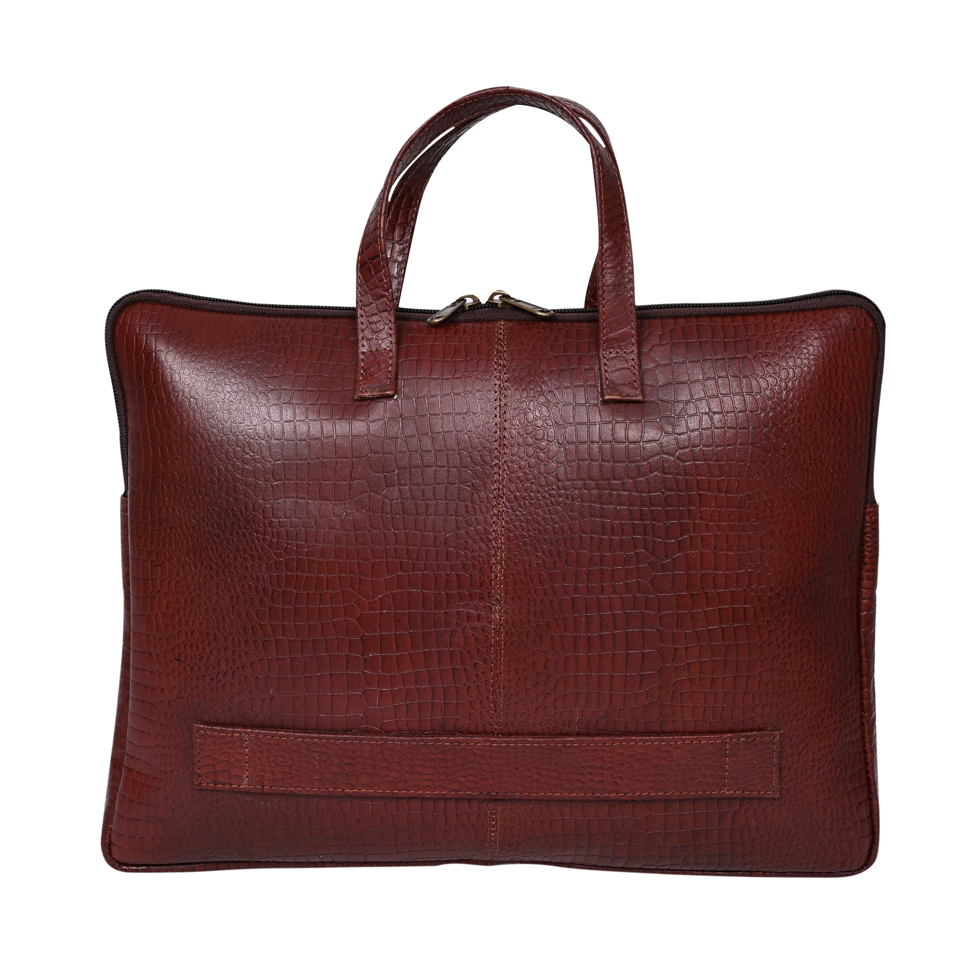 Genuine Leather 15Inch Laptop Sleeve Sleek Design Bag – Maroon – Leather Laptop Bag – additional product photo | Leather Villa