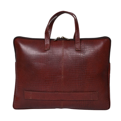 Genuine Leather 15Inch Laptop Sleeve Sleek Design Bag – Maroon – Leather Laptop Bag – additional product photo | Leather Villa