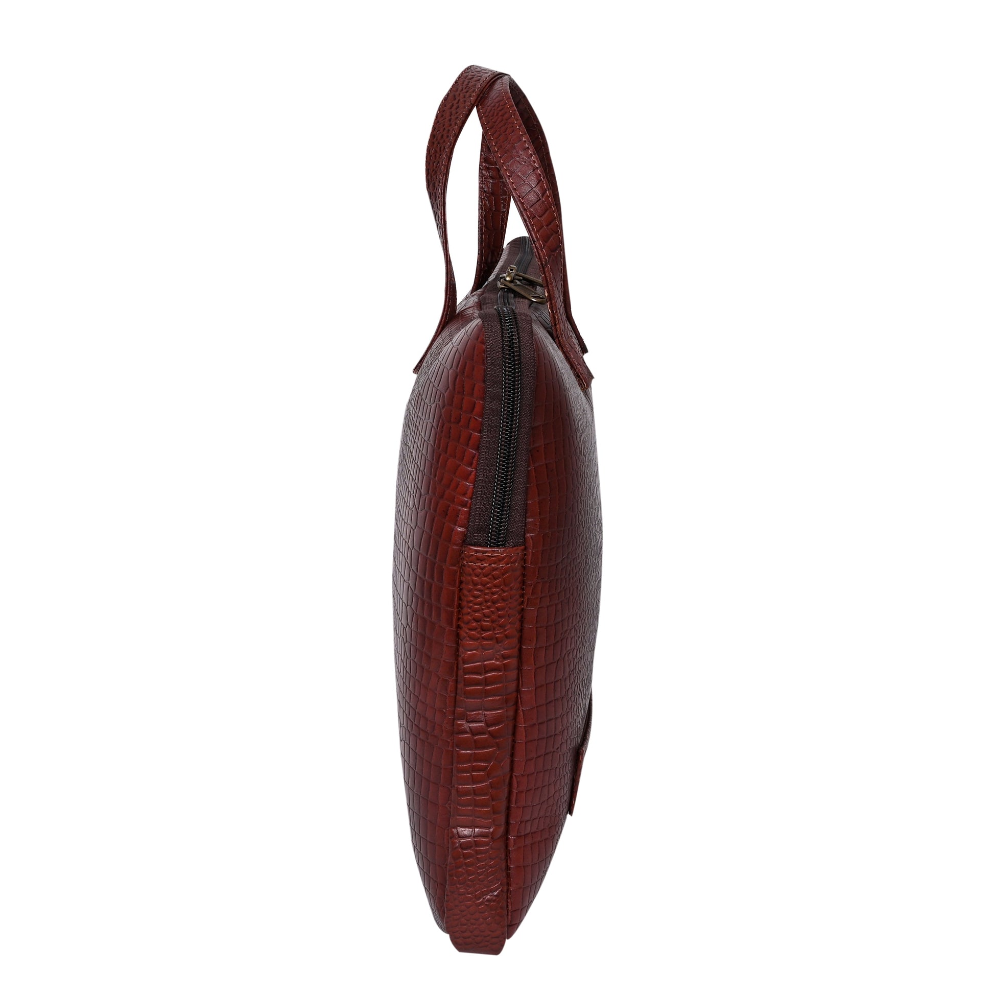 Genuine Leather 15Inch Laptop Sleeve Sleek Design Bag – Maroon – Leather Laptop Bag – additional product photo | Leather Villa