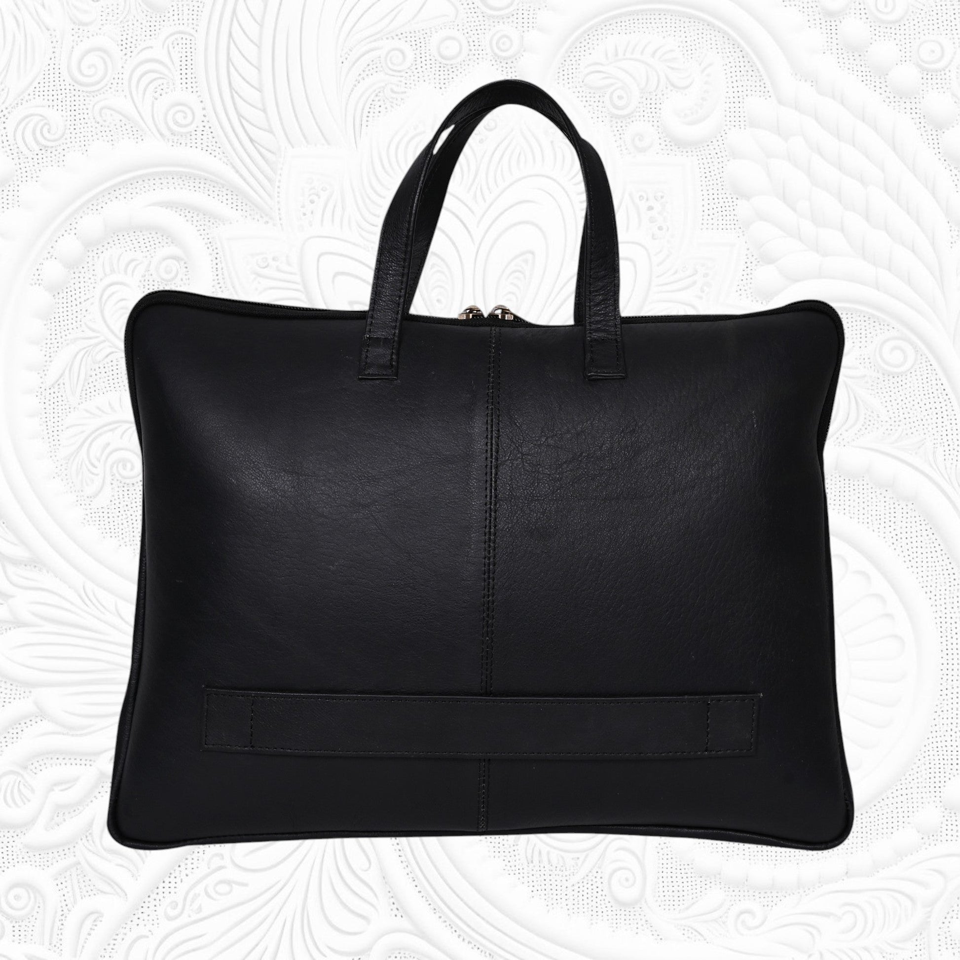 Genuine Leather 15Inch Laptop Sleeve Sleek Design Bag – Black – Leather Laptop Bag | Leather Villa