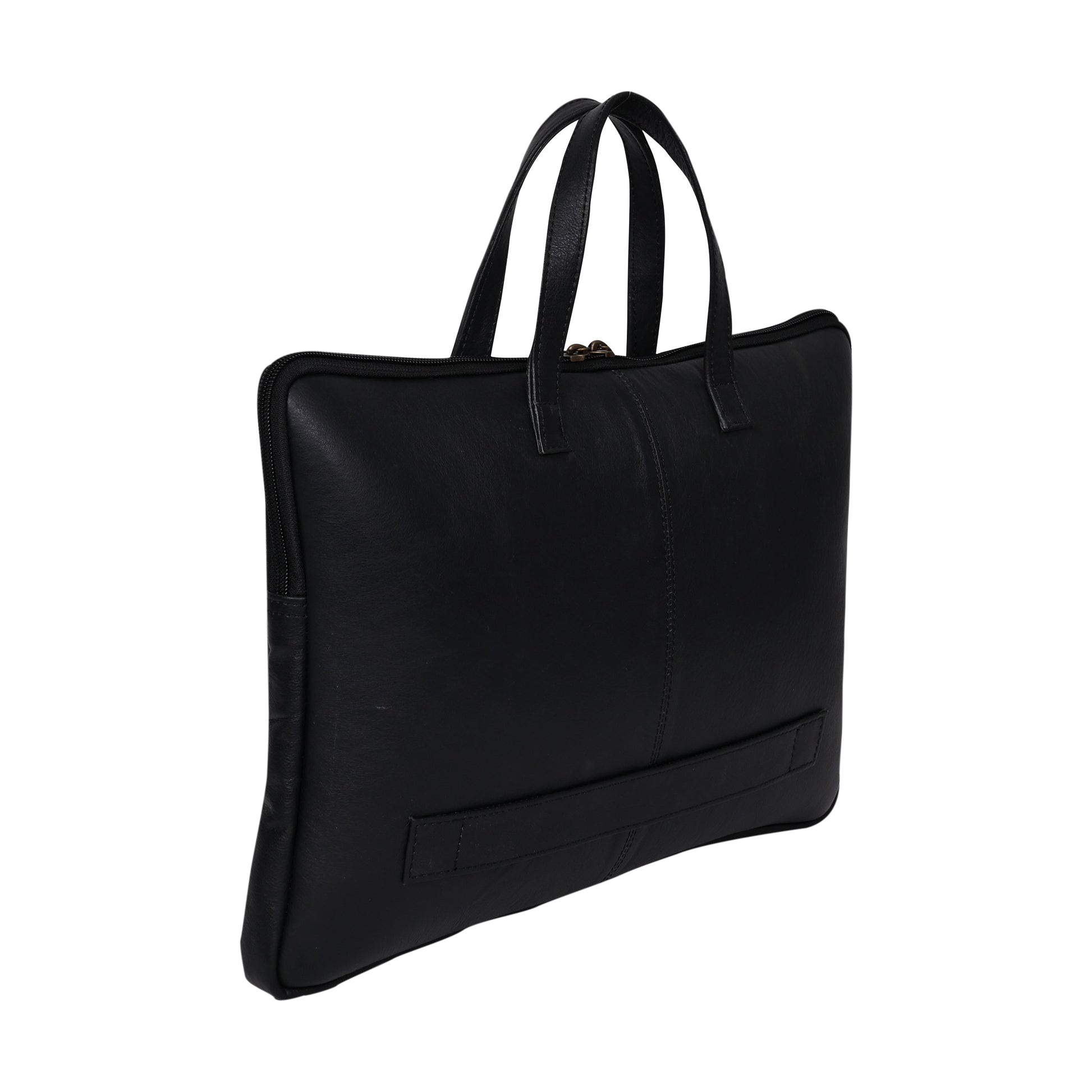 Genuine Leather 15Inch Laptop Sleeve Sleek Design Bag – Black – Leather Laptop Bag – additional product photo | Leather Villa