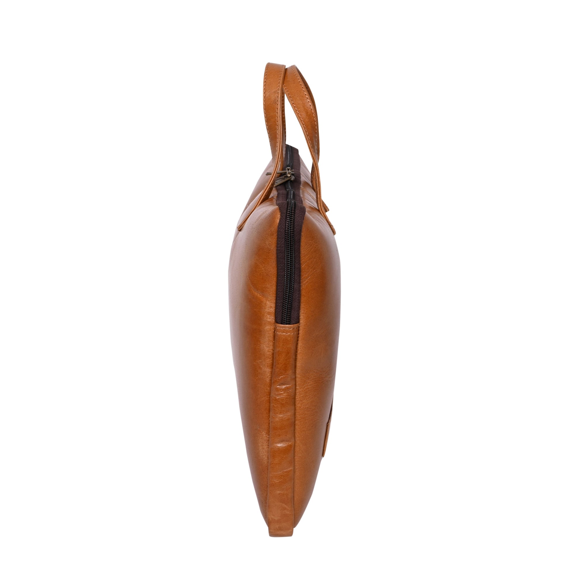 Genuine Leather 15Inch Laptop Sleeve Sleek Design Bag – Brown – Leather Laptop Bag – additional product photo | Leather Villa