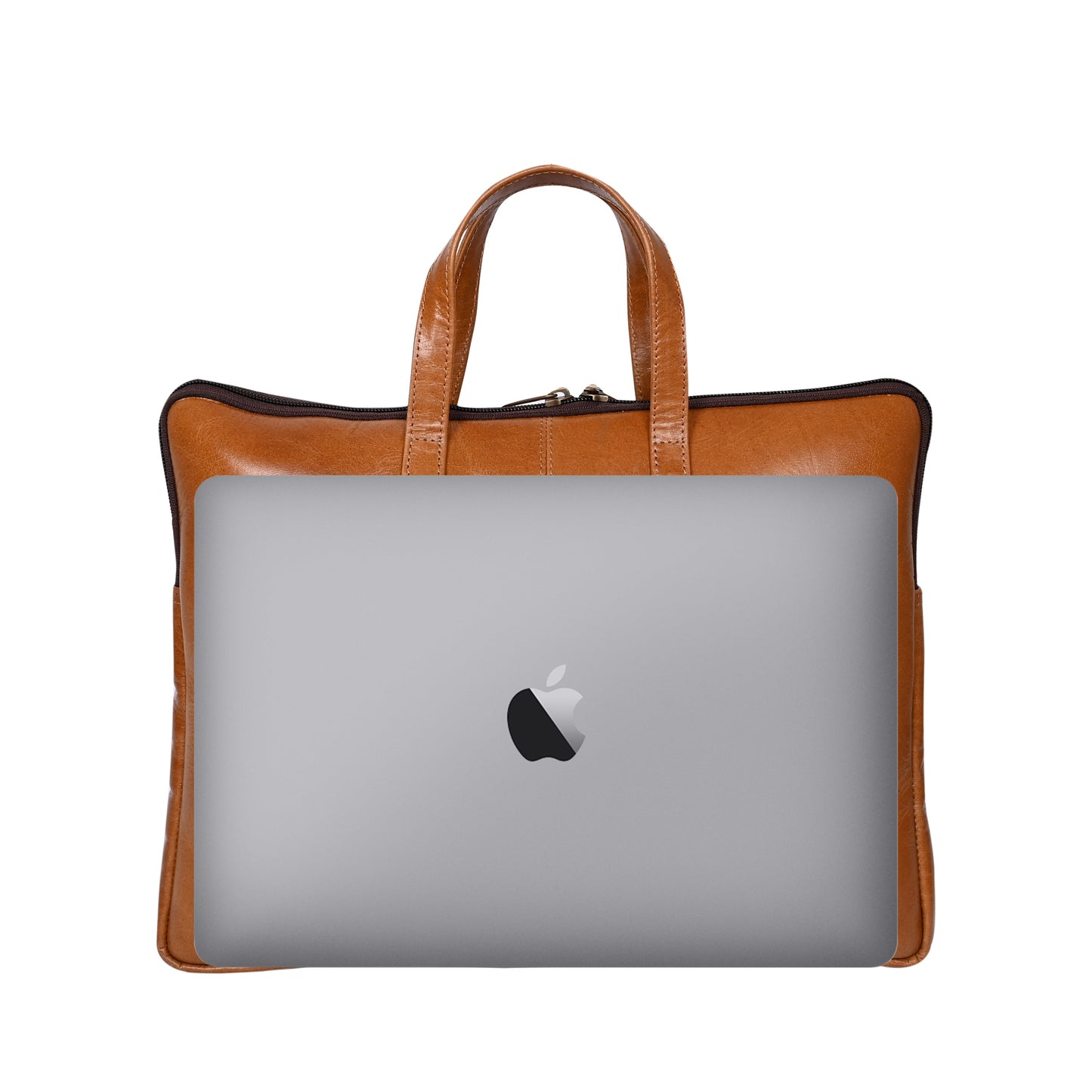 Genuine Leather 15Inch Laptop Sleeve Sleek Design Bag – Brown – Leather Laptop Bag – additional product photo | Leather Villa