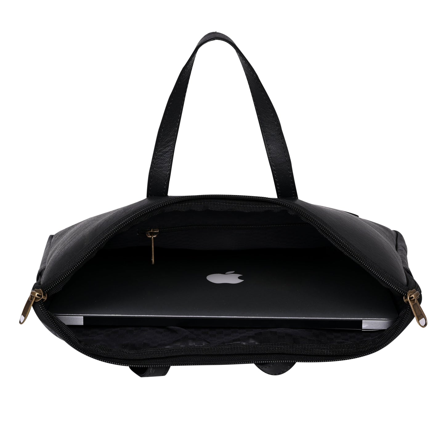 Genuine Leather 15Inch Laptop Sleeve Sleek Design Bag – Black – Leather Laptop Bag – additional product photo | Leather Villa