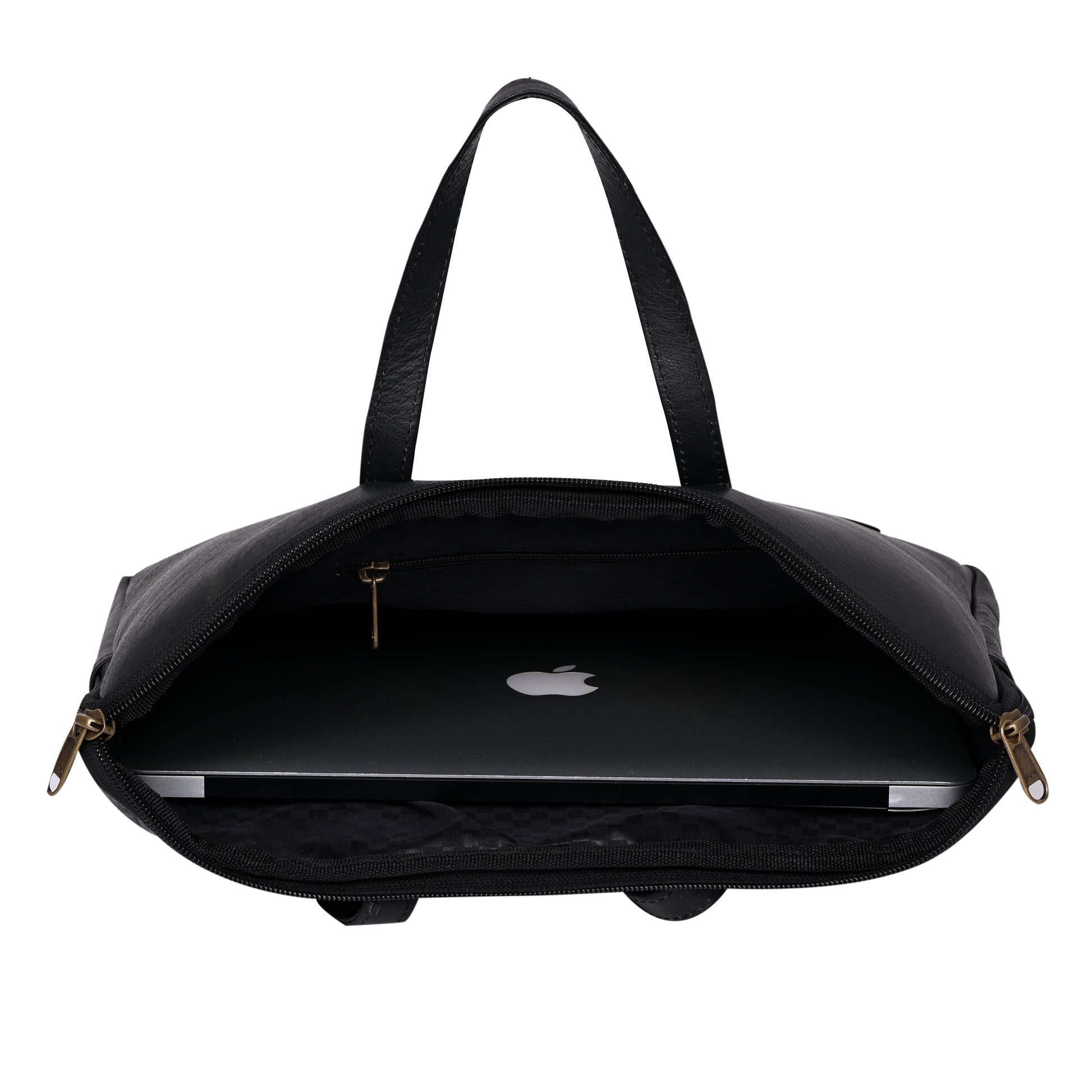 Genuine Leather 15Inch Laptop Sleeve Sleek Design Bag – Black – Leather Laptop Bag – additional product photo | Leather Villa