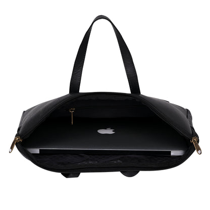 Genuine Leather 15Inch Laptop Sleeve Sleek Design Bag – Black – Leather Laptop Bag – additional product photo | Leather Villa