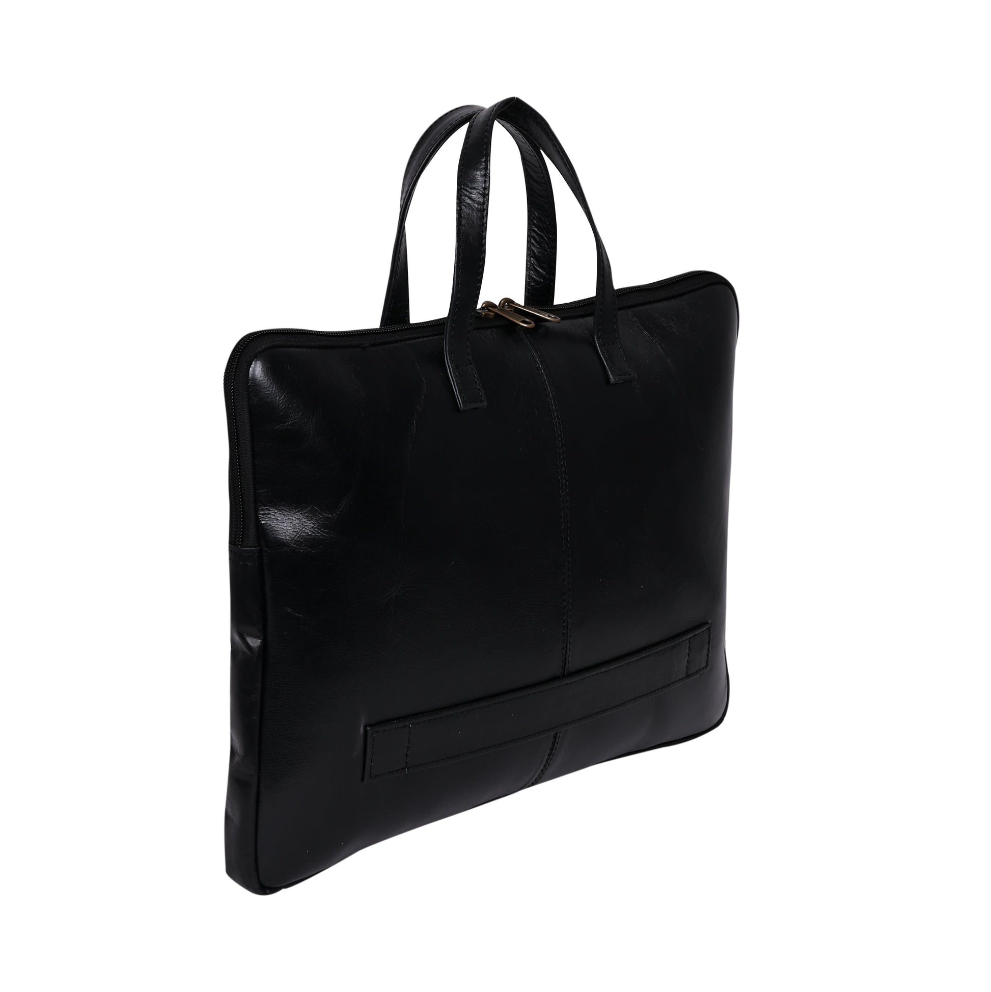 Genuine Leather 15Inch Laptop Sleeve Sleek Design Bag – Charcoal – Leather Laptop Bag – additional product photo | Leather Villa