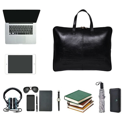 ARDAN Genuine Leather 15Inch Laptop Sleeve Sleek Design Bag Black Color AL11E