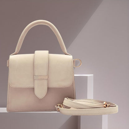 Genuine Leather Handbag/Sling Bag/Chic Bag For Girls - White - additional product photo | Leather Villa