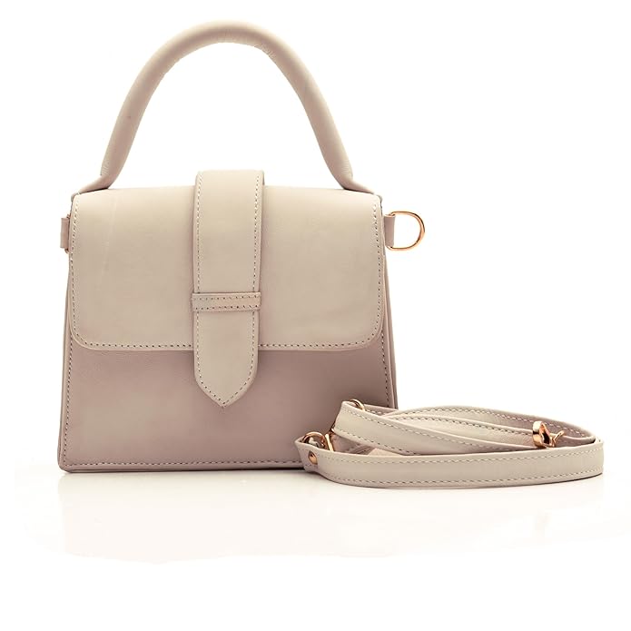 Genuine Leather Handbag/Sling Bag/Chic Bag For Girls - White | Leather Villa