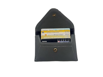 Genuine Leather Card Holder for Men/ATM Card Wallet – Grey – additional product photo | Leather Villa