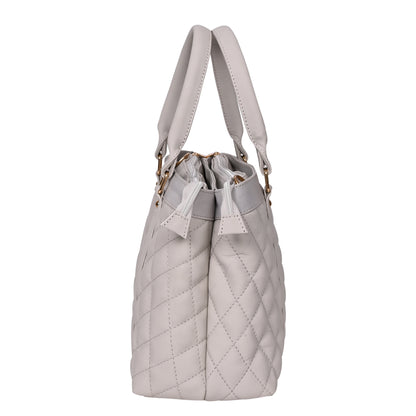 ARDAN Luxury Genuine Leather Large Quilted Handbag/Sling Bag for Girls/Women/Ladies White Color AL31B