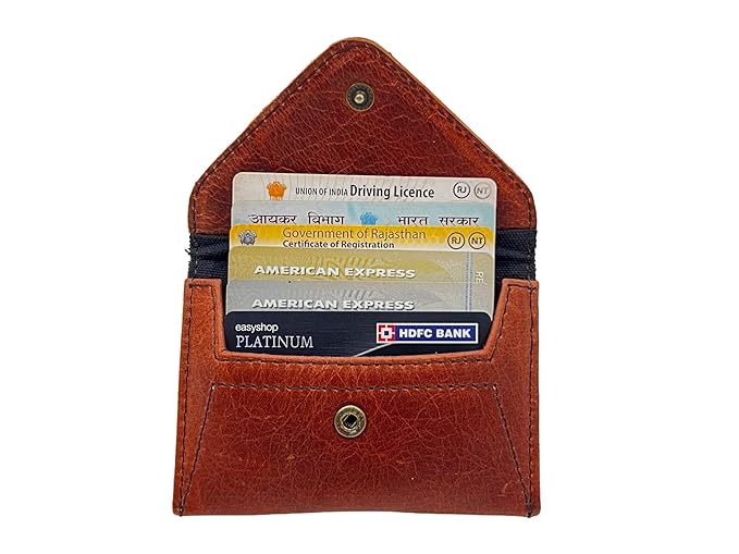 Genuine Leather Card Holder for Men/ATM Card Wallet – Dark Brown – additional product photo | Leather Villa