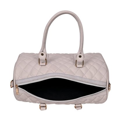 ARDAN Luxury Genuine Leather Large Quilted Handbag/Sling Bag for Girls/Women/Ladies Ivory Color AL30D
